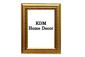 KDM Home Decor Photo frame 8x12/A4 Inches Golden Color Bingold pattern Flexible Glass  Synthetic Wood Hanging/Table Top Modern Photo Frame for Wall Decoration-thumb4