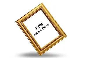 KDM HOME DECOR Photo frame 3.5x5 inch (postcard size) set of 2 bingold golden Color Table Top/Wall Decoration Hanging-thumb1
