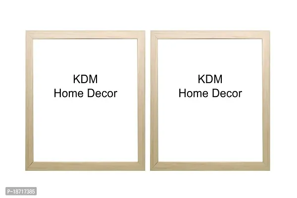 KDM Home Decor Photo Frames 2=6x8 inch set 2 Natural Wood Color Table Top/Wall Hanging Stick 0.5 Inch