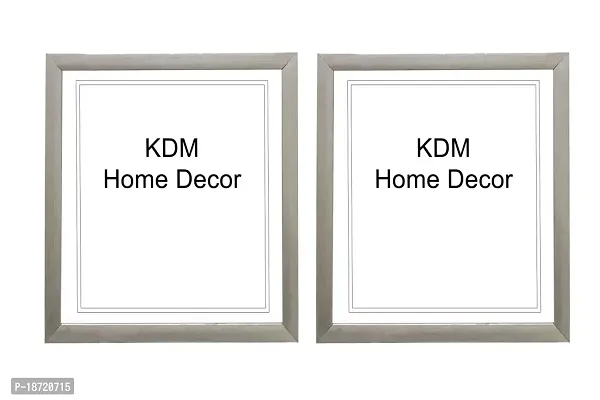 KDM Home Decor Photo Frames 2=8x8 inch set 2 Silver Color Table Top/Wall Hanging