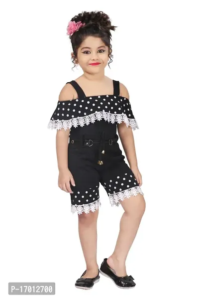 Fabulous Black Georgette Self Pattern Fit And Flare Dress For Girls