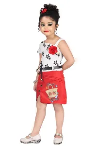 Fabulous Red Georgette Self Pattern Fit And Flare Dress For Girls-thumb1