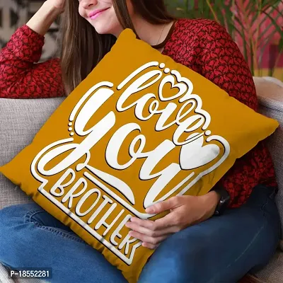 AWANI TRENDS Rakhi Gift for Brother Raksha Bandhan Gift Hamper Love You Brother Printed Cushion Pillow (12 * 12 Inch) Ceramic Mug Rakhi Greeting Card Roli  Chawal Best Gift for Brother Birthday-thumb2