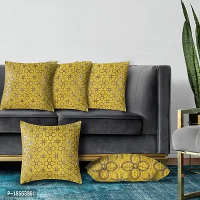 Buy Awani Trends Cushion Covers Set Sofa Cushion Sofa Pillows For Home Decor Shining Cushion Cover For Furniture D cor Set Of 5 16 X 16 Inch White. Online In India At Discounted Prices