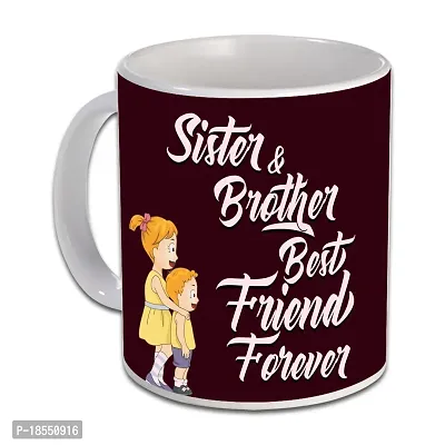 AWANI TRENDS Sweet Gifts for Sister | Combo Gift Set for Sister | Gift for Birthday, Anniversary, Rakhi| Sister  Brother Best Friend Forever Quoted Cushion, Ceramic Coffee Mug-thumb3