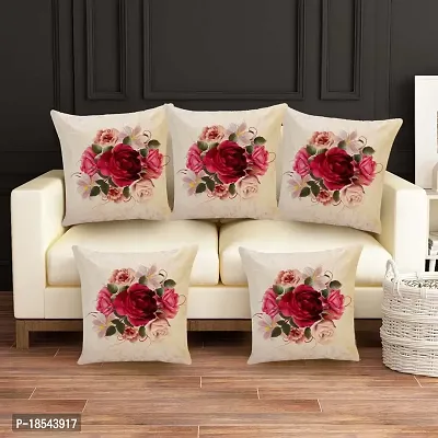 AWANI TRENDS Set of 5 Sparkel Sofa Cushion Cover (16 X16 Inch) for Sofa Bedroom Bedroom, Living Room, Office Diwali Decoration Set (Pack of 5) ATSH5H0005