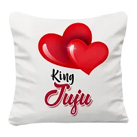 AWANI TRENDS Happy Marriage Anniversary Printed Cushion Cover with Microfiber Filler (12 * 12 Inch) | Love Gift for Valentine's Day or Birthday | Unique Wedding Gift for DII and Jiju (Pack of 2)-thumb2