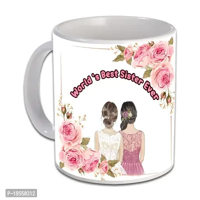 AWANI TRENDS Sweet Gifts for Sister | Gift Combo for Sister | Sister Gift Hamper | Gift for Birthday, Anniversary, Rakhi| Combo Gift with Quoted Cushion - Greeting Card, Ceramic Coffee Mug  Keychain-thumb3