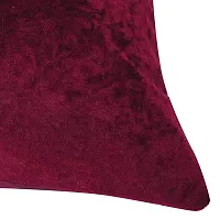 AWANI TRENDS Cushion Covers|Sofa Cushion Sofa Pillows for Home Decor Soft Velvet Fabric Cushion Cover Set of 5(16 x 16 Inch) (Red)-thumb4