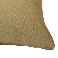 AWANI TRENDS Silk Plain Sofa Cushion Covers (16 X16 Inch) for Decoration Bedroom, Living Room, Office - Gold (Set of 5)-thumb3