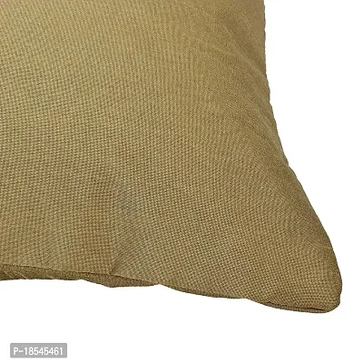 AWANI TRENDS Silk Plain Sofa Cushion Covers (16 X16 Inch) for Decoration Bedroom, Living Room, Office - Gold (Set of 5)-thumb4