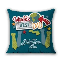 AWANI TRENDS Love You Dad Printed Cushion Cover with Microfiber Filler (12 * 12 Inch) Box | Gift for Papa/Dad Birthday | Cushion Gift Pack (Satin)-thumb1