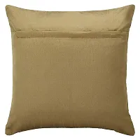 AWANI TRENDS Silk Plain Sofa Cushion Covers (16 X16 Inch) for Decoration Bedroom, Living Room, Office - Gold (Set of 5)-thumb2