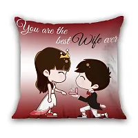 AWANI TRENDS Romantic Birthday Gift for Wife Anniversary Gift for Wife |Printed Combo Pack of 4 (Mug 325 ml, Cushion Cover 12 * 12 inch with Filler, Sash)-thumb1