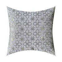 AWANI TRENDS Cushion Covers Set Sofa Cushion Sofa Pillows for Home Decor Shining Cushion Cover for Furniture D?cor Set of 5 (16 x 16 Inch) White.-thumb3