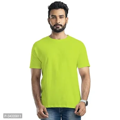 Stylish Polyester Green Tees For Men-thumb0