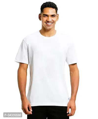 Stylish Polyester White Tees For Men-thumb0