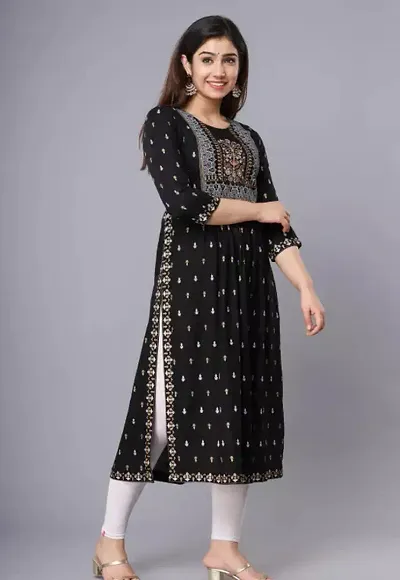 Vibrant Rayon Printed Kurta Bottom Set