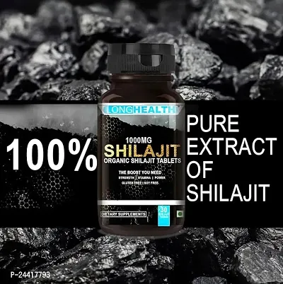 LongHealth Shilajit Pure Himalayan Organic Shilajit Capsules - Natural Shilajit Rich in 85+ Trace Minerals Complex  Fulvic Acid, Gold Grade Himalayan Pure Shilajit for Energy, 30 Tablets-thumb5