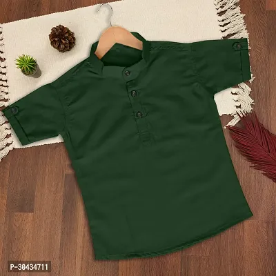 Cute Cotton Blend Kurta Style Shirts for Kids-thumb0