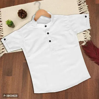 Cute Cotton Blend Kurta Style Shirts for Kids-thumb0