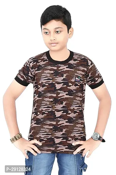 Stylish Multicoloured Cotton Blend  Printed Tees for Boys