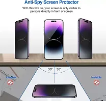 Yatch Tempered Glass Guard for iPhone 15   IPHONE 15PRO , Privacy Screen Protector Anti Spy Dark Tempered Glass Screen Protection  (Pack of 1)-thumb2