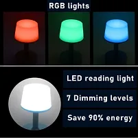 AASMA 5V DC LED Table Lamp - 4 Color Changing,Solar Rechargeable Battery, Night Lamp (Multicolor)-thumb2