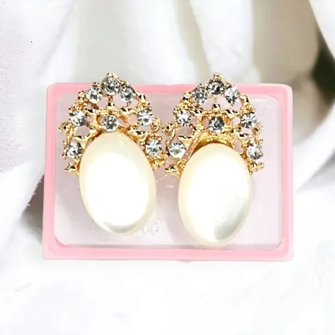 Women Jewellery Crystal Stud Earrings For Women and Girls (1 Pair)__131