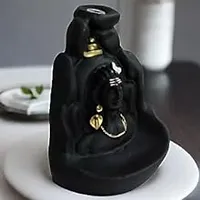 Handcrafted Lord Adiyogi, Mahadev, Shiv Adi Shankara | Backflow Cone Incense Holder | Shiv Decorative Showpiece with 51 Smoke Backflow Incense Cone-thumb2