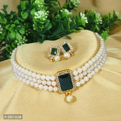 Stylish White Alloy  Jewellery Set For Women-thumb0