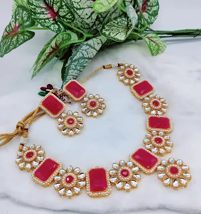 Trendy Alloy Kundan Necklace Sets