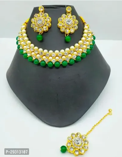 Stylish Green Alloy  Jewellery Set For Women-thumb0