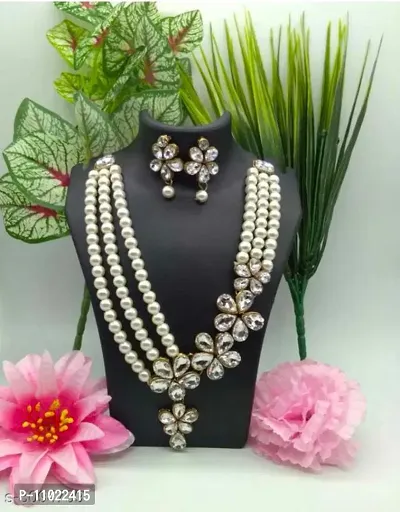 Elegant One Side Long Jewellery Set For Women