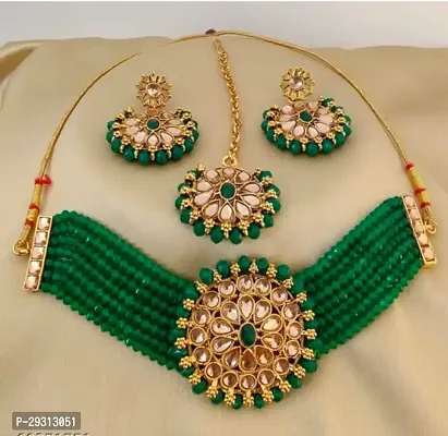 Stylish Green Alloy  Jewellery Set For Women-thumb0