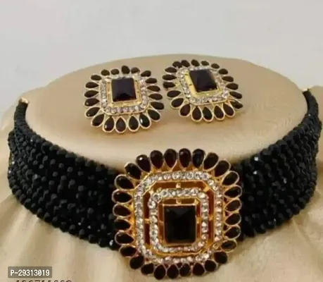 Stylish Black Alloy  Jewellery Set For Women