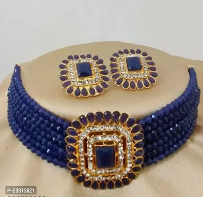 Stylish Blue Alloy  Jewellery Set For Women