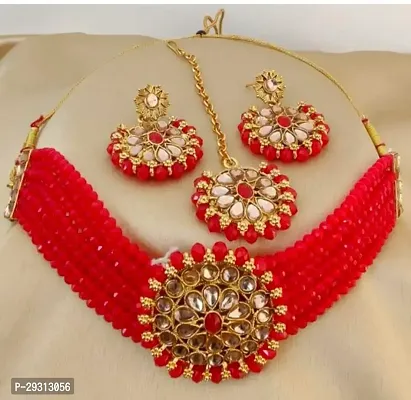 Stylish Red Alloy  Jewellery Set For Women-thumb0
