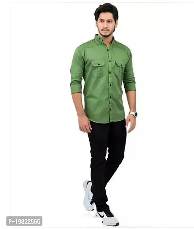 Classic Cotton Solid Casual Shirts for Men-thumb3