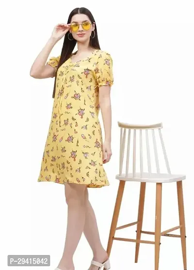 Trendy Crepe Printed Dress For Women