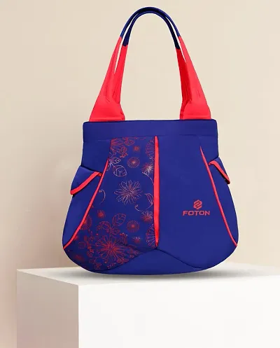 Stylish Colour Blocked PU Tote Bag