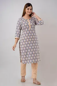 Women Kurta and Pant Set Pure Cotton-thumb3