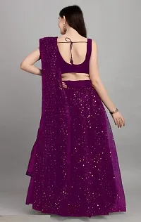 Stylish Purple Satin  Lehenga Choli Set For Women-thumb2