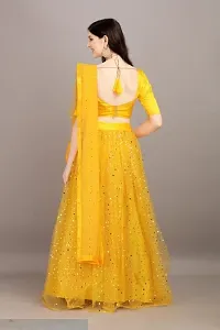 Stylish Yellow Satin  Lehenga Choli Set For Women-thumb2