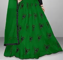 Stylish Green Satin  Lehenga Choli Set For Women-thumb2