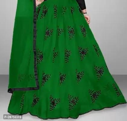 Stylish Green Satin  Lehenga Choli Set For Women-thumb3