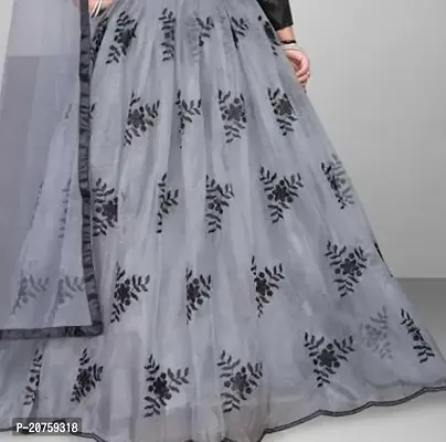 Stylish Grey Satin  Lehenga Choli Set For Women-thumb3