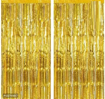 Party Decoration Curtain Golden Colour-Net Curtain-Party Decor Curtain-Golden Curtain-thumb0