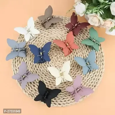 BBY2YNG 12Pcs Matte Butterfly Hair Claw Clip Minimal Fashion Style Claw