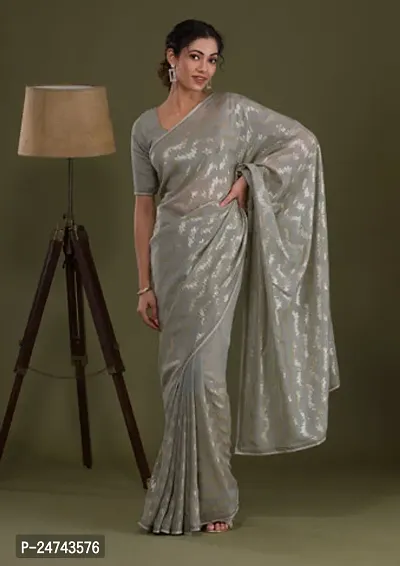 Beautiful Cotton Silk Jacquard Saree with Blouse piece-thumb0